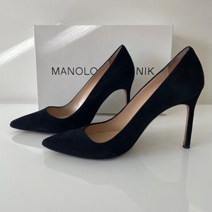 Manolo Blahnik Classic Black Suede Pump
